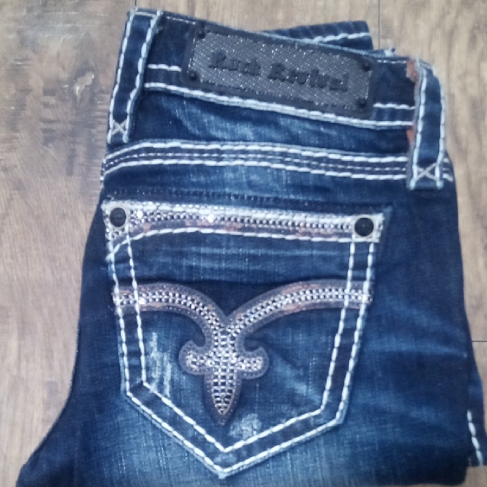 Rock Revival NWOT Women's 26 Skinny Dee Ornate Stitching and Distressed Look
